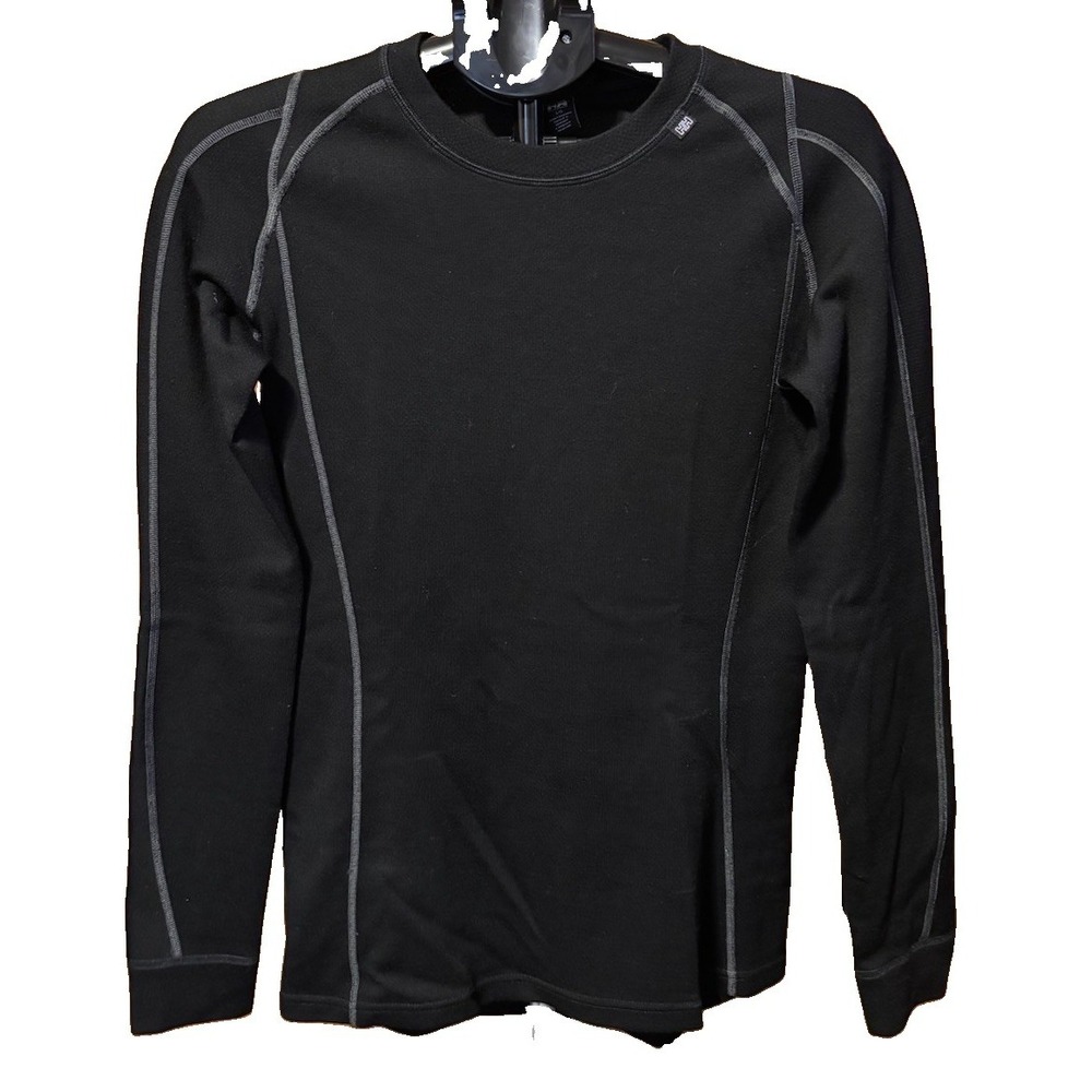 Helly Hansen Adult Large Black Base Layer Top Shirt Gorpcore Stretch Hiking